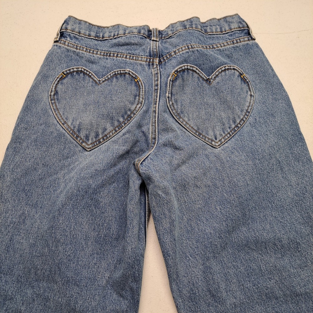 Universal Thread Womens Jeans 4 Blue NWT Low Rise Baggy Heart Pockets 1984-320